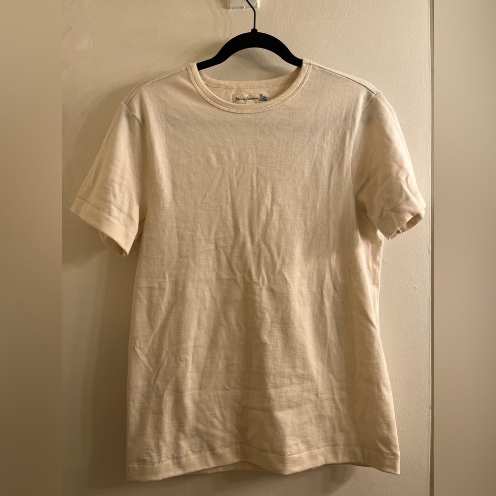 MERZ B. SCHWANEN 2-THREAD HEAVYWEIGHT T-SHIRT - NATURAL - 215.02